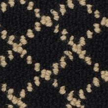 Ковролин Masland коллекция Charmant цвет черный со светло-бежевым узором ворс короткий